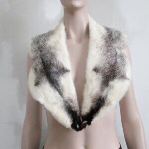 Cross Mink Fur Collar No Lining Repurpose or Wear